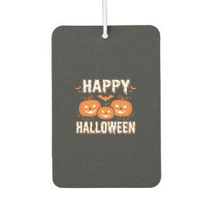 Happy Halloween Pumpkin Bat Vector Car Air Freshener