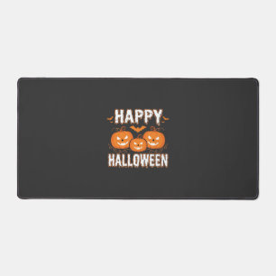 Happy Halloween Pumpkin Bat Vector Desk Mat