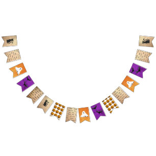 Happy Halloween Pumpkin, Black Cat, Ghost Banner