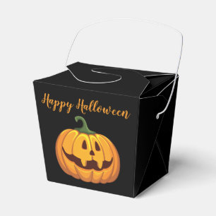 Happy Halloween Pumpkin Candy Pattern Favour Box