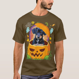 Happy Halloween Pumpkin Chiweenie Dog Witch Cute H T-Shirt