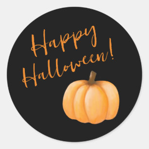 Happy Halloween-Pumpkin- Classic Round Sticker