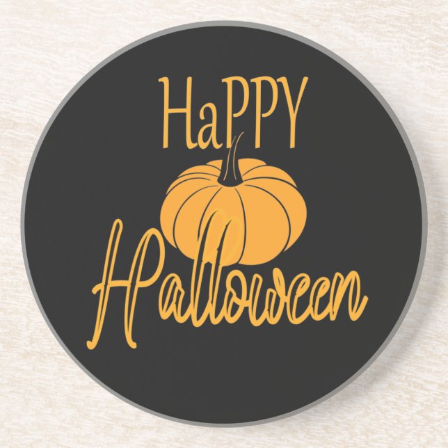 Happy Halloween Pumpkin Coaster (Front)