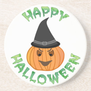 "HAPPY HALLOWEEN" PUMPKIN COASTER