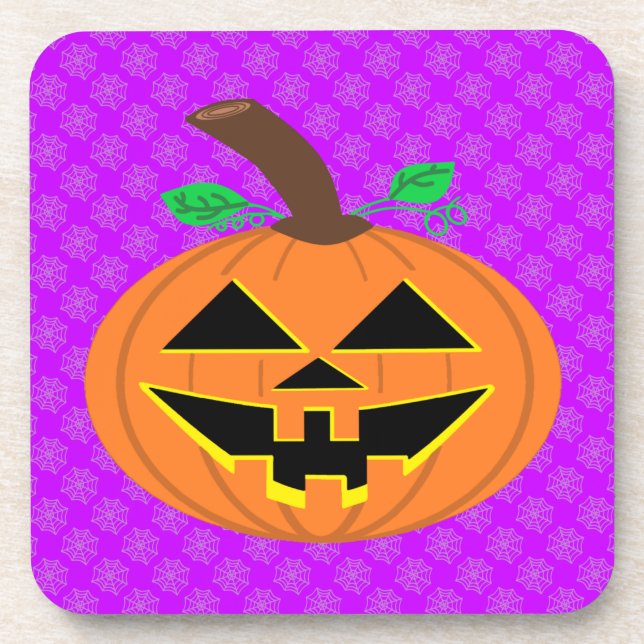 Happy Halloween Pumpkin Coasters (Front)