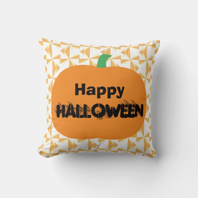 Happy Halloween Pumpkin Cushion (Front)