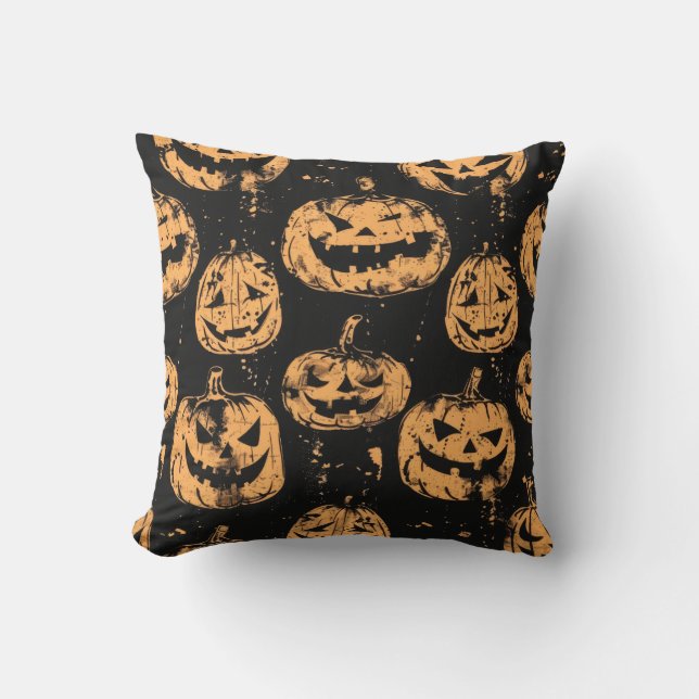 Happy Halloween Pumpkin Cushion (Front)