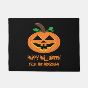 Happy Halloween Pumpkin Door Mat