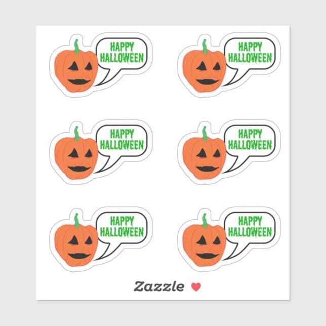 Happy Halloween Pumpkin Face (Sheet)