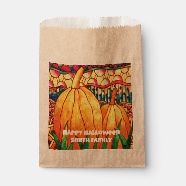 Happy Halloween Pumpkin Favour Bag (Front)