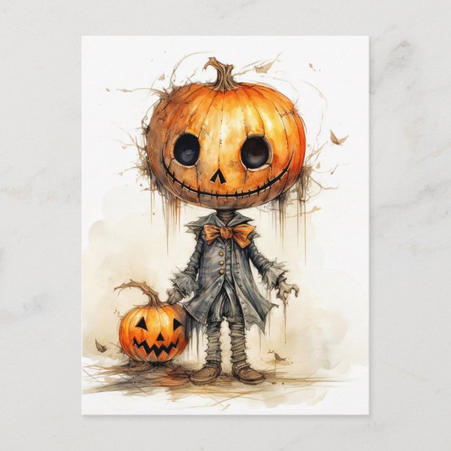 Happy Halloween | Pumpkin Fiend Postcard (Front)