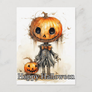 Happy Halloween Pumpkin Fiend Postcard