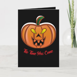 Happy Halloween Pumpkin Folded Holiday Card