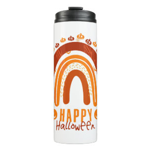 Happy Halloween Pumpkin Funny Halloween Rainbow Thermal Tumbler