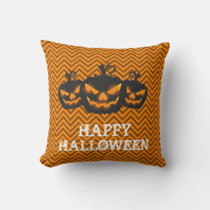 Happy Halloween Pumpkin Ghost Cushion