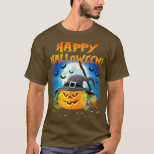 Happy Halloween Pumpkin Ghost Moon Funny Costume T-Shirt