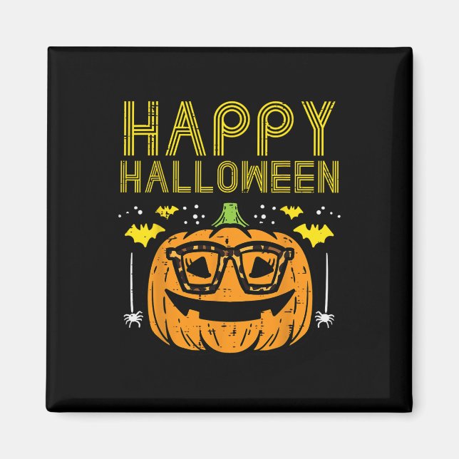 Happy Halloween Pumpkin Glasses Costume Women Girl Magnet (Front)