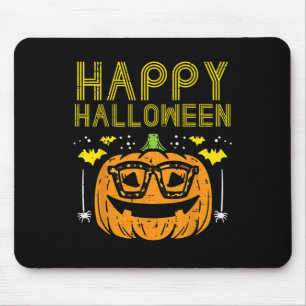 Happy Halloween Pumpkin Glasses Costume Women Girl Mouse Mat