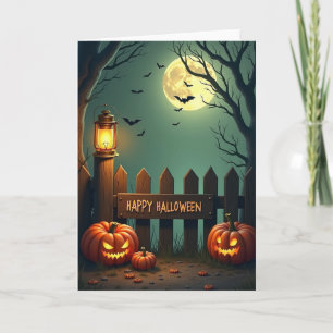 Happy Halloween Pumpkin Glow Card