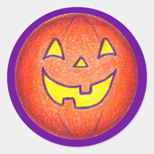 Happy Halloween Pumpkin Jack-O-Lantern Sticker