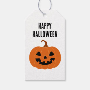 Happy Halloween Pumpkin Jackolantern Gift Tags