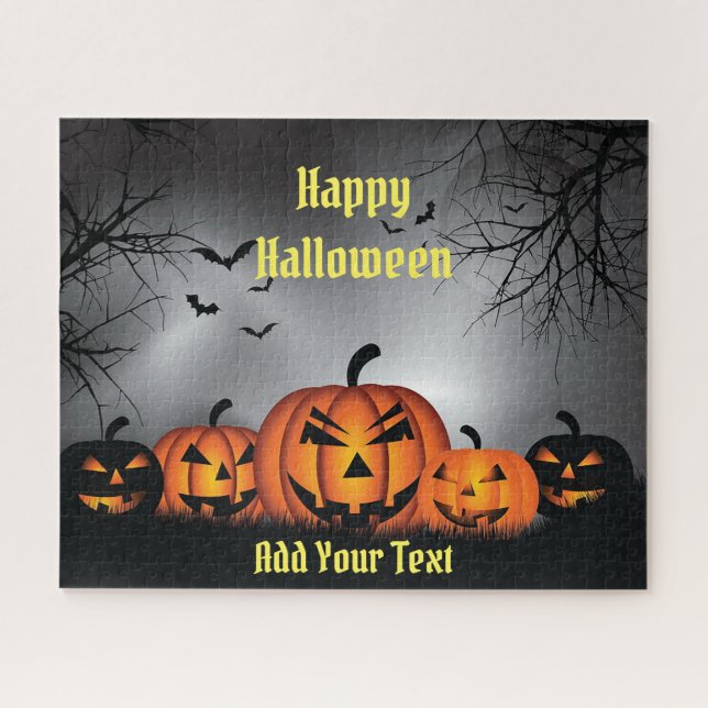 Happy Halloween Pumpkin Jigsaw Puzzle (Horizontal)