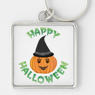"HAPPY HALLOWEEN" PUMPKIN KEY RING