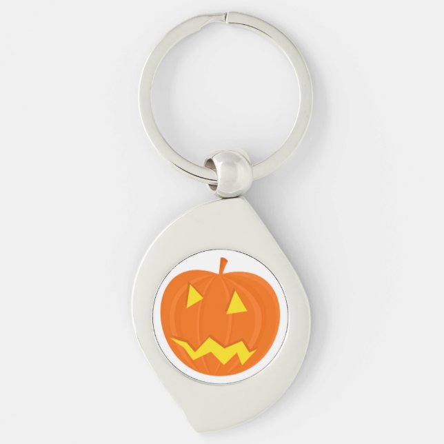 "HAPPY HALLOWEEN" PUMPKIN KEY RING (Front)