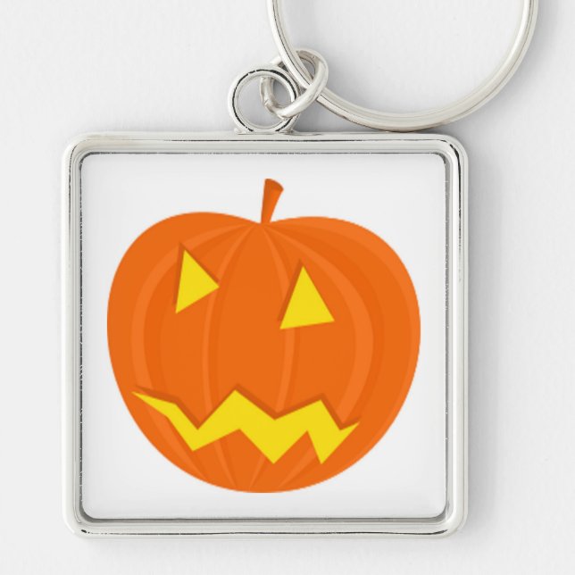 "HAPPY HALLOWEEN" PUMPKIN KEY RING (Front)