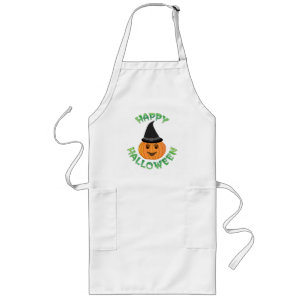 "HAPPY HALLOWEEN" PUMPKIN LONG APRON