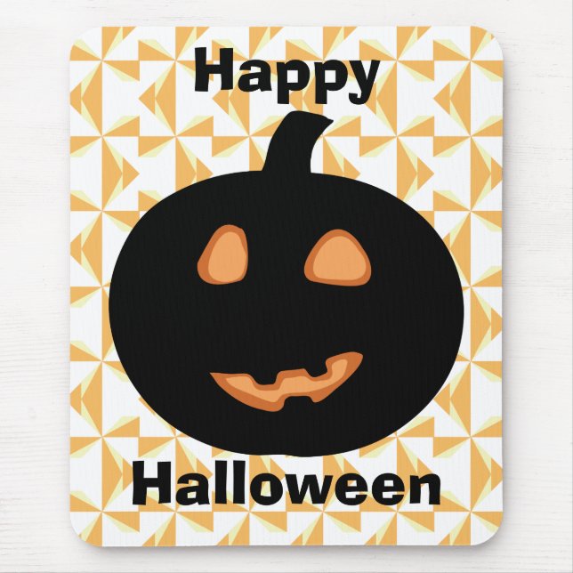 Happy Halloween Pumpkin Mouse Mat (Front)