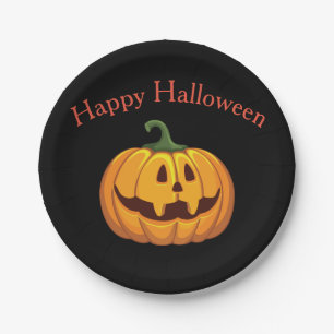 Happy Halloween Pumpkin Party Paper Plates