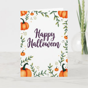 Happy Halloween Pumpkin Patch Card