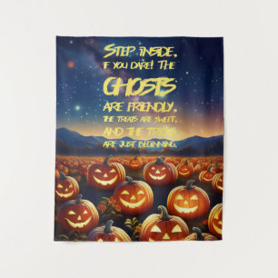 Happy Halloween Pumpkin Patch Greetings Tapestry