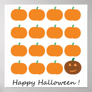 Happy Halloween Pumpkin Patch Poster