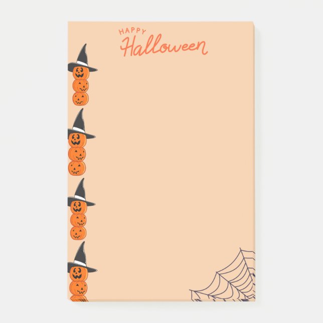 Happy halloween pumpkin post it notes (Front)