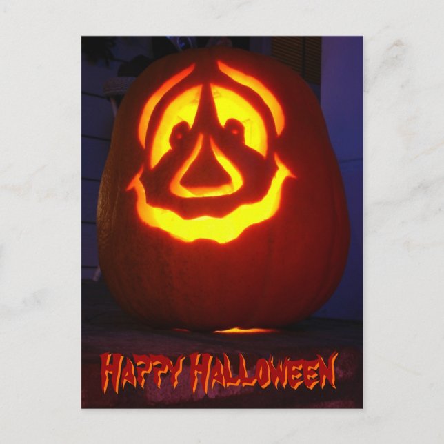 Happy Halloween pumpkin Postcard (Front)