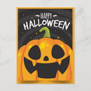 Happy Halloween Pumpkin Postcard
