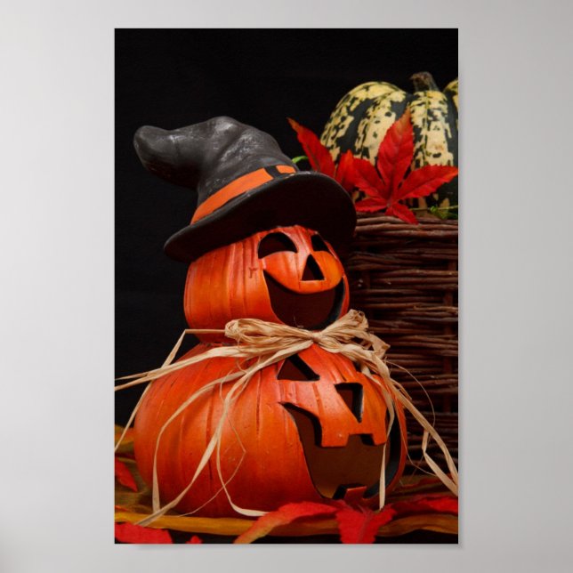 happy halloween pumpkin poster (Front)