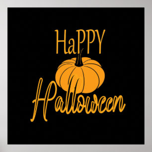 Happy Halloween Pumpkin Poster