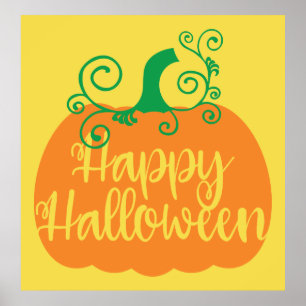 Happy Halloween Pumpkin Poster