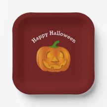 Happy Halloween Pumpkin Red 