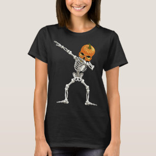 Happy Halloween Pumpkin Skeleton Dabbing 2 T-Shirt