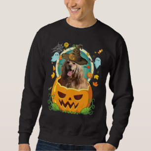 Happy Halloween Pumpkin Spaniel Cocker Dog Witch C Sweatshirt