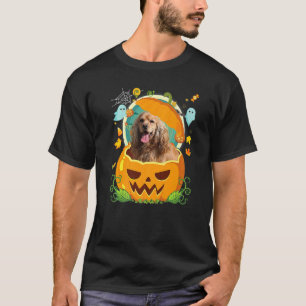 Happy Halloween Pumpkin Spaniel Cocker Dog Witch C T-Shirt
