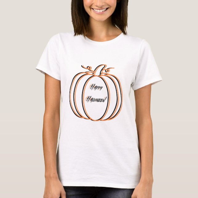Happy Halloween Pumpkin  T-Shirt (Front)