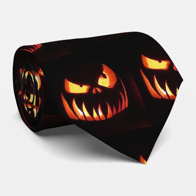 Happy Halloween Pumpkin Tie (Rolled)