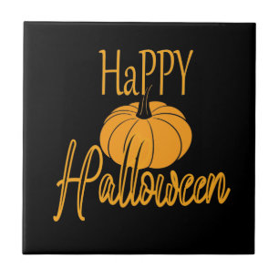 Happy Halloween Pumpkin Tile