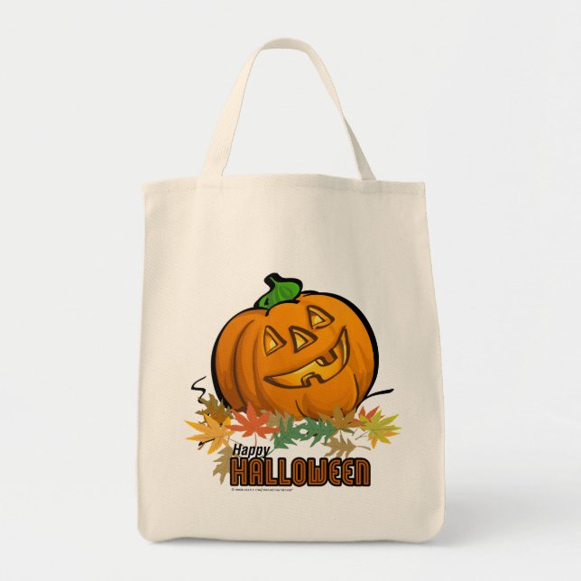 Happy Halloween Pumpkin Tote Bag (Front)