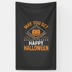 Happy Halloween Pumpkin Treats Vector Design Banner